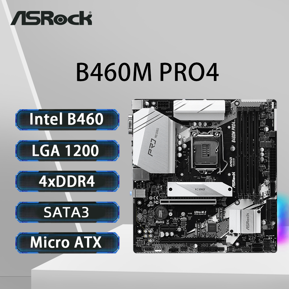 Intel Cpu Core I9 - اللوحة الأم ASRock B460M PRO4 LGA
