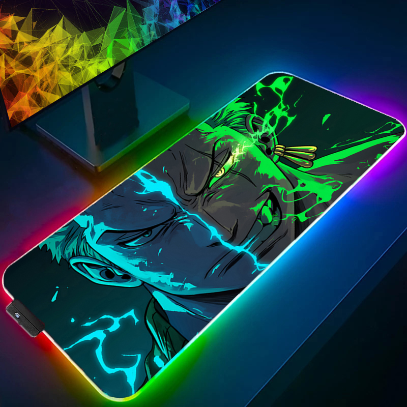 Pc Gaming Aesthetic - قطعة واحدة زورو ماوس الوسادة RGB