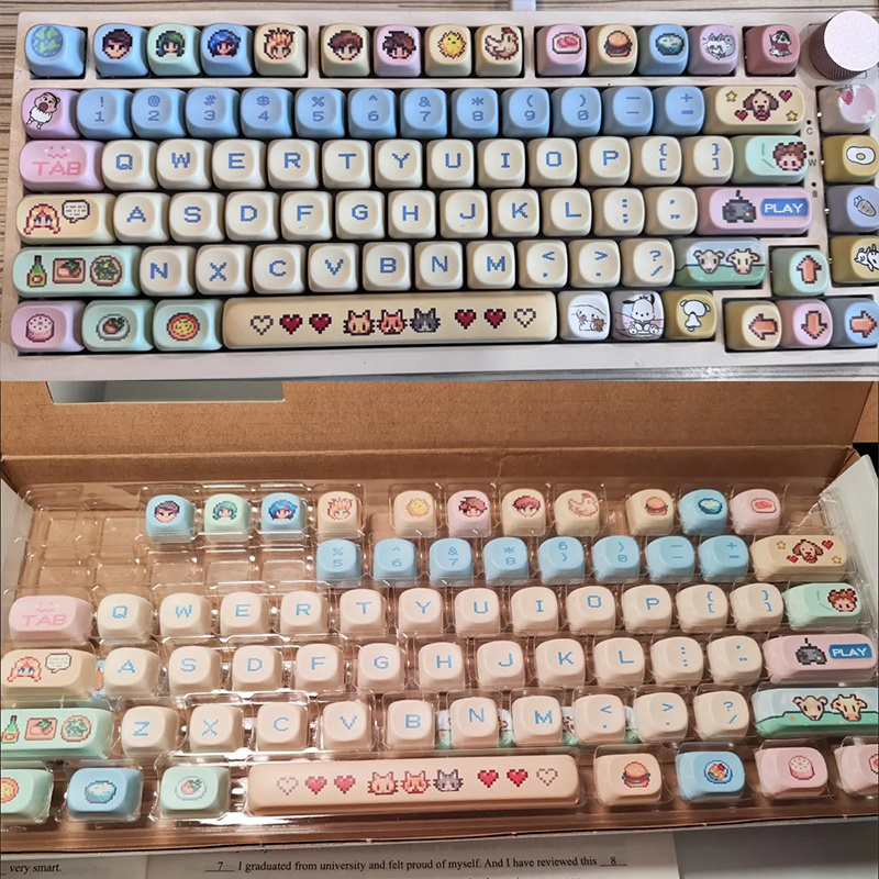 Stardew Valley 78 أغطية مفاتيح - مراجعة Custom Keycaps وسعره