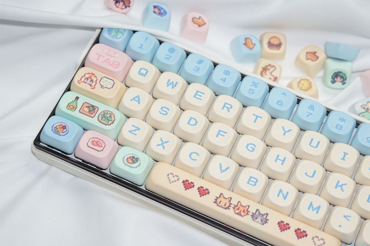 Stardew Valley 78 أغطية مفاتيح - مراجعة Custom Keycaps وسعره