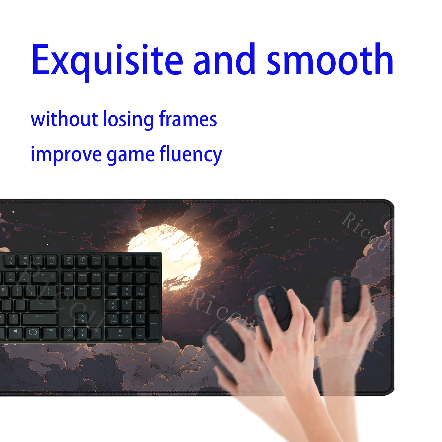 لوحة ماوس مطبوعة بتصميم القمر  - مراجعة Pc Gaming Cloud Free وسعره