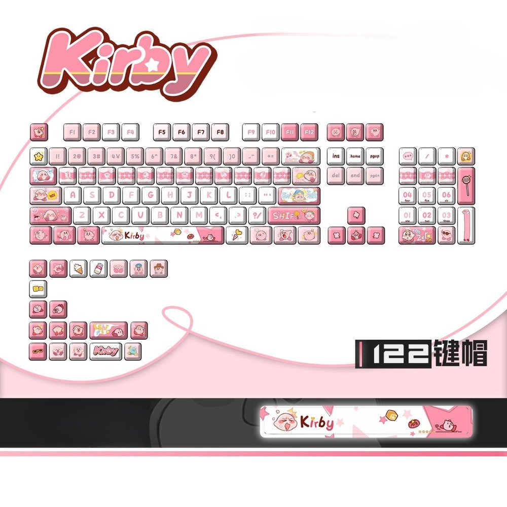 أغطية مفاتيح أنمي كيربي لطيفة، - مراجعة Custom Keycaps وسعره