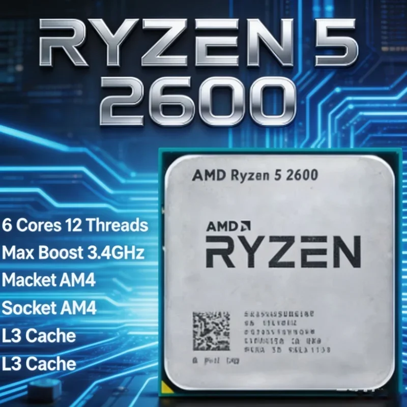 معالج AMD Ryzen 5 2600 R5 2600 - مراجعة Pc Gaming Entry Level وسعره