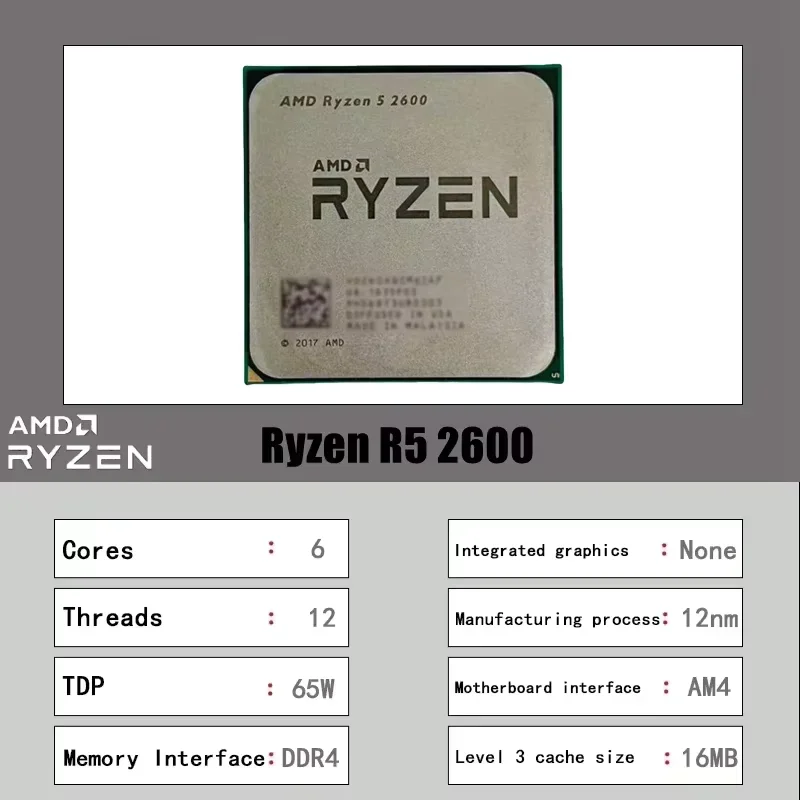 معالج AMD Ryzen 5 2600 R5 2600 - مراجعة Pc Gaming Entry Level وسعره