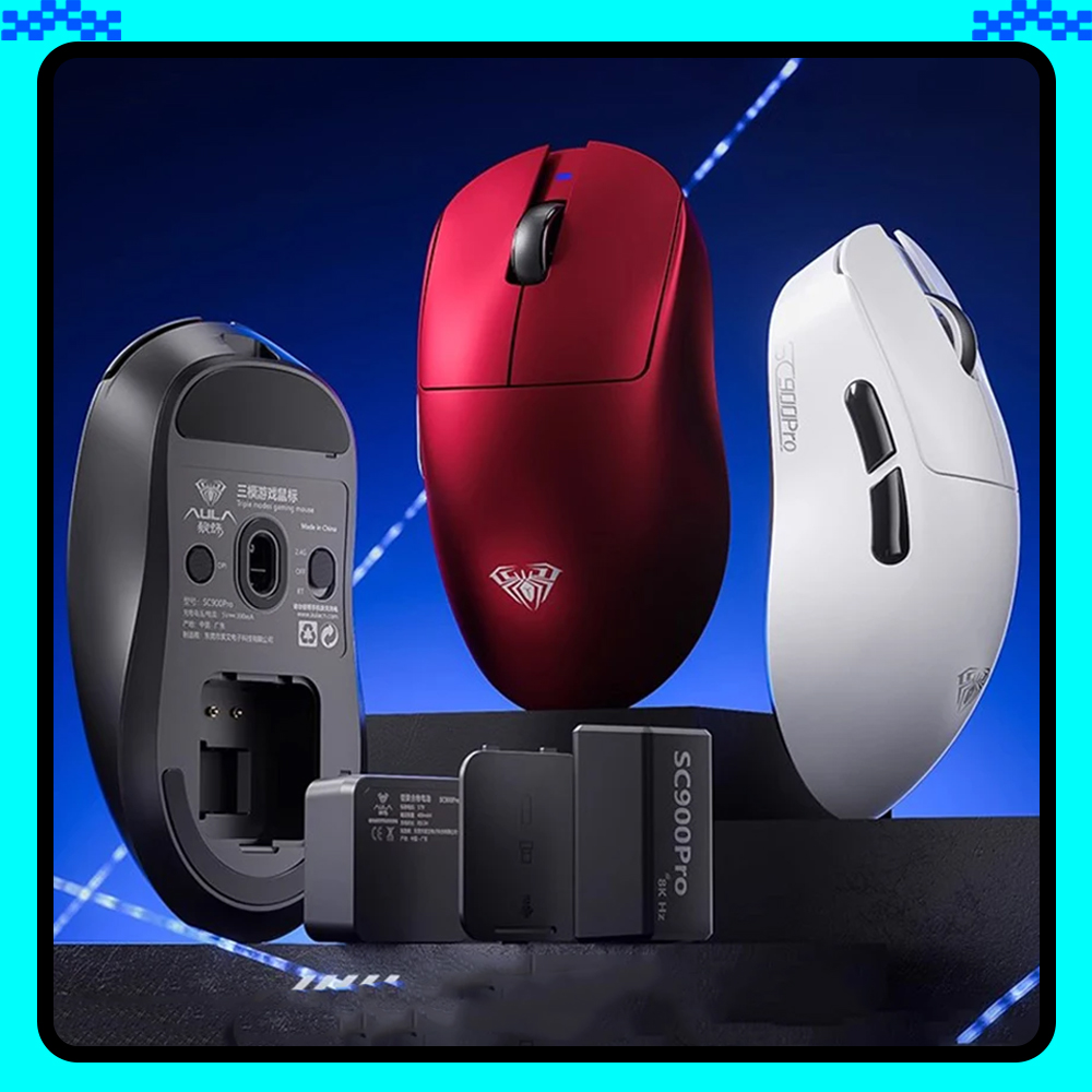 ماوس ماوس AULA SC900 Paw3950 ث - مراجعة Wireless Gaming Mouse وسعره