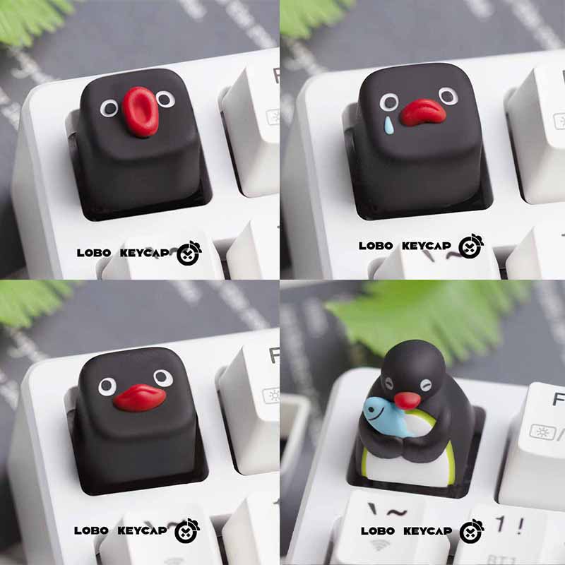 لطيف Pingu أنيمي سلسلة البطريق - مراجعة Custom Keycaps وسعره