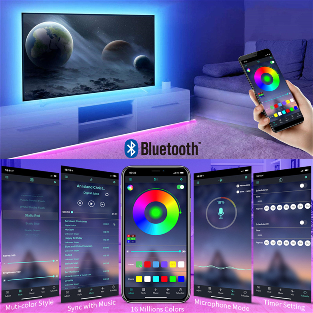 شريط إضاءة LED RGB 5050 مع تحك - مراجعة Pc Gaming On Tv وسعره