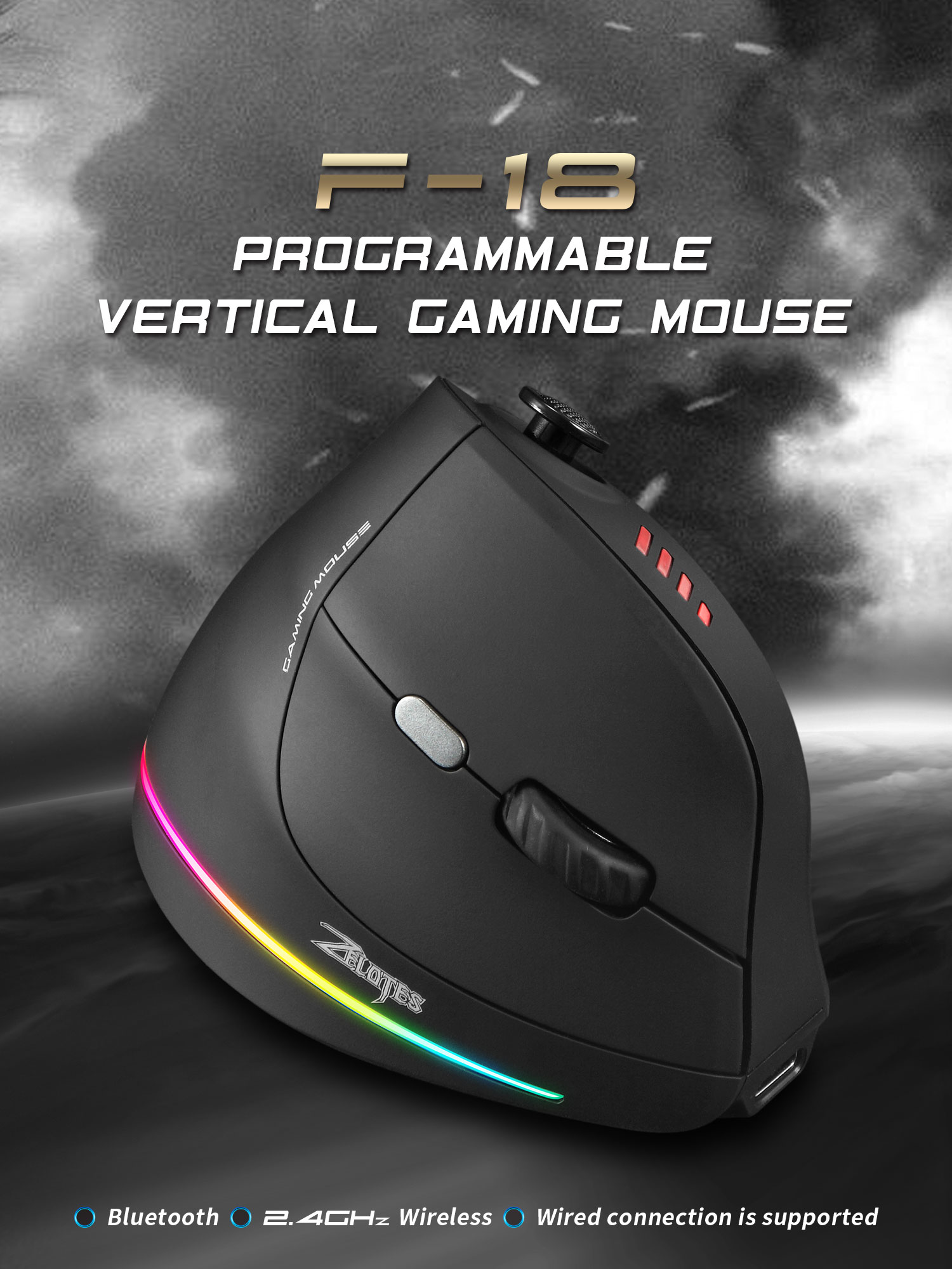 Jomaa RGB الخلفية اللاسلكية ال - مراجعة Wireless Gaming Mouse وسعره