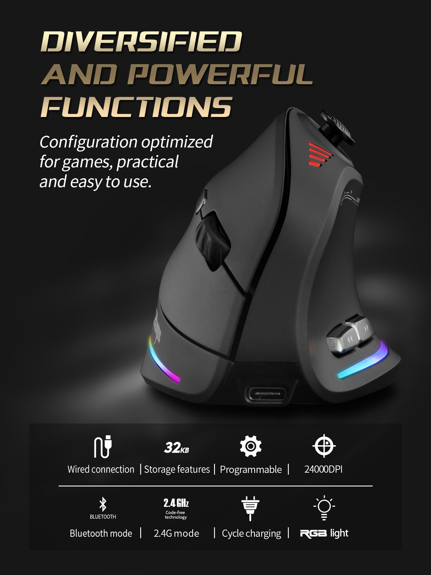 Jomaa RGB الخلفية اللاسلكية ال - مراجعة Wireless Gaming Mouse وسعره