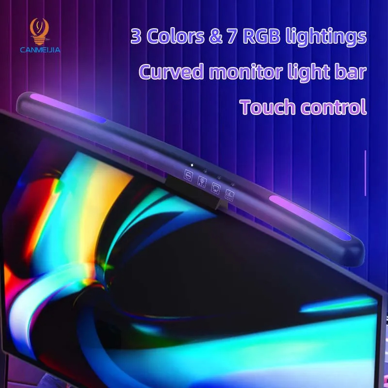 شريط ضوء LED منحني ، مصباح شاش - مراجعة Pc Gaming Aesthetic وسعره